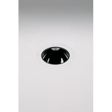 Downlight Led Inbouwspot Met Ronde Rand Ø7 Cm Voor Buitengebruik In Aluminium Luisiana Wit – Zwart & Wit Koud 4000k & 8 W & 23o - Sklum