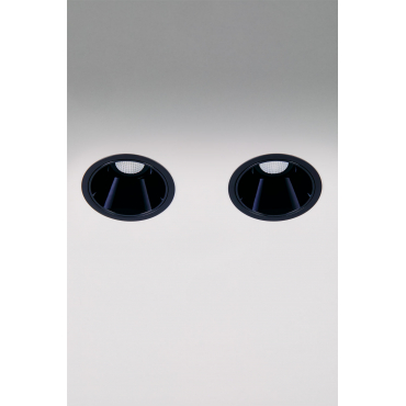 Pack Van 2 Inbouw Led-downlights Met Ronde Frames Ø8 Cm Voor Buitengebruik In Aluminium Luisiana Zwart & Wit Koud 4000k & 8 W & 38o - Sklum