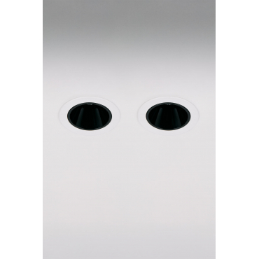 Pack Van 2 Inbouw Led-downlights Met Ronde Frames Ø7 Cm Voor Buitengebruik In Aluminium Luisiana Wit – Zwart & Warm Wit 3000k & 8 W & 38o - Sklum