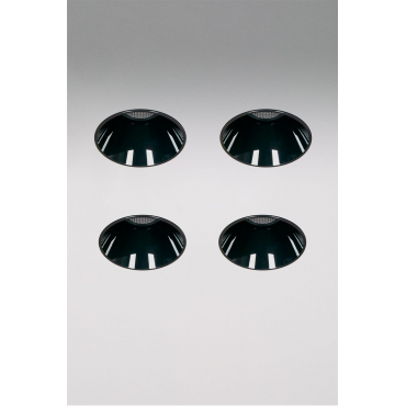 Pack Van 4 Inbouw Led Downlights Zonder Rand, Trimless, Rond Ø6,8 Cm Voor Buitengebruik In Aluminium Luisiana Zwart & Neutraal Wit 3500k & 8 W & -