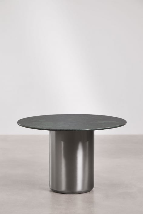 Ronde eettafel Ø120 cm in roestvrij staal Luceida