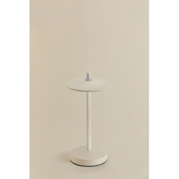 Draadloze Led-tafellamp Voor Buiten Van Ijzer Zuniga Tapioca Beige - Sklum