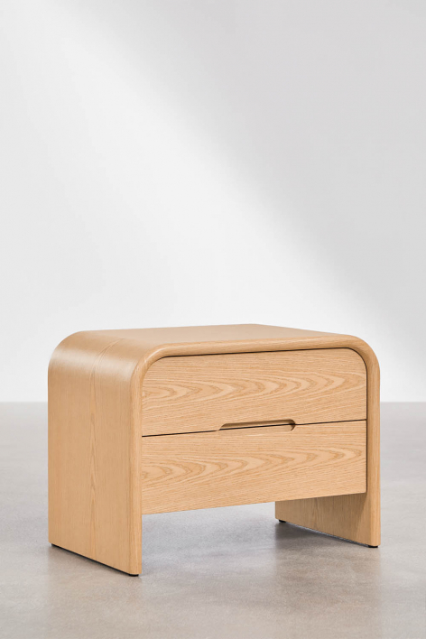 Rechthoekige bijzettafel 45x40 cm in MDF Claudres - Eikenhout