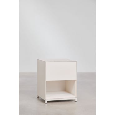 Pack Van 2 Nachtkastjes 40x40 Cm In Mdf Kivora Gardenia Wit - Sklum