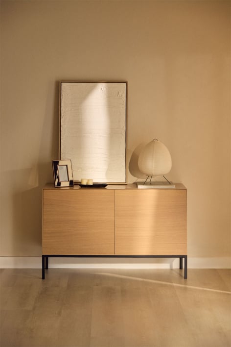 Rechthoekig dressoir 120x40 cm in MDF en eikenfineer Bromley