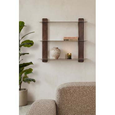 Muurrek 80 Cm Van Mangohout En Roestvrij Staal Serbian Donker Handvat Hout - Sklum