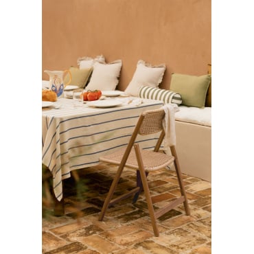 Set Van 4 Inklapbare Tuinstoelen Van Acaciahout Zayma Bruin – Rotan - Sklum
