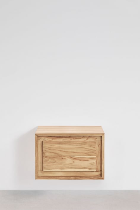 Jabari zwevend badkamermeubelset 60x45 cm in teakhout - Licht teakhout