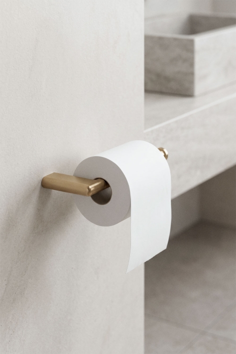 Toiletrolhouder voor de badkamer van geborsteld grijs roestvrij staal van Rovent