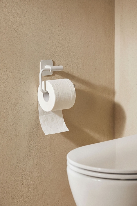 Zelfklevende toiletrolhouder voor de badkamer van wit roestvrij staal Ondreli