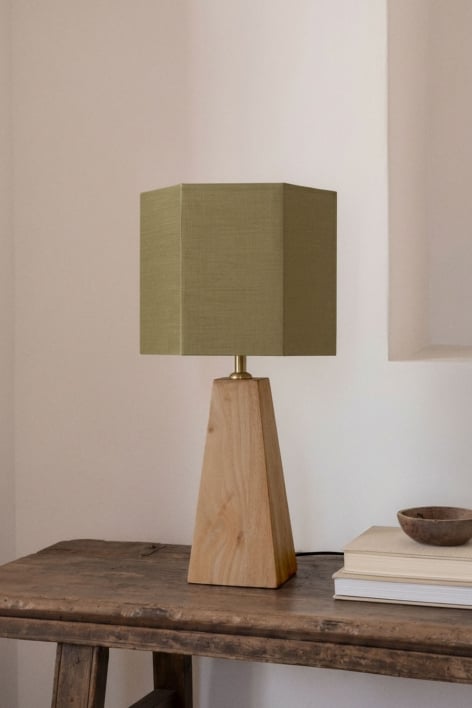 Tafellamp in Taraua mangohout