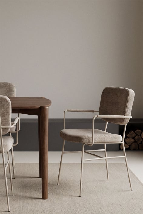 Eetkamerstoel met armleuningen, bekleed Milih