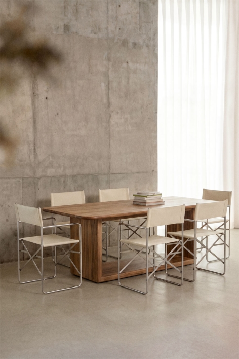 Rechthoekige eettafel 265x120 cm van acaciahout Siena