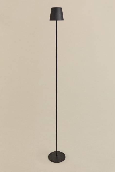 Isona draadloze LED-vloerlamp - Zwart