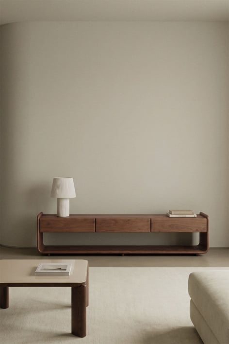TV-meubel 180x40 cm in donker acaciahout Tinsley