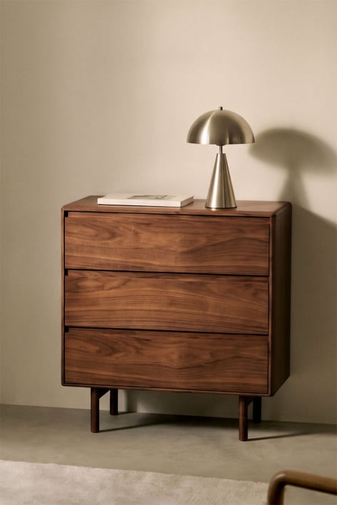 Ladekast met 3 lades 80x40 cm van eikenhout Treveris