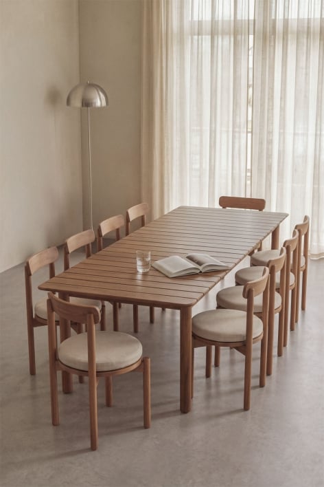 Rechthoekige uitschuifbare eettafel 250-310x105 cm van acaciahout Duala - Acacia Bruin