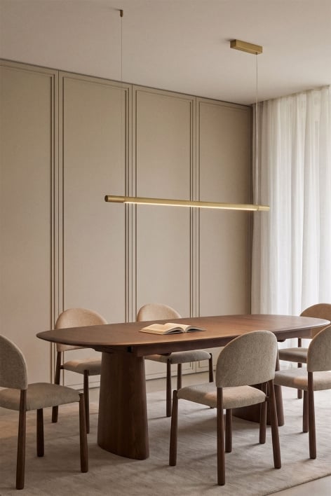 LED lineaire hanglamp 120 cm met indirect licht in aluminium Lirela
