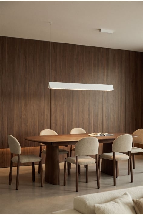 LED lineaire hanglamp 120 cm in aluminium Mairen