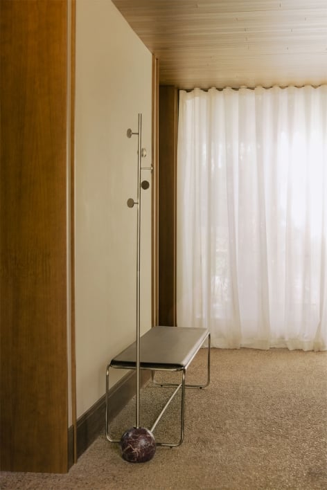 Staande kapstok van ijzer en marmer Felora