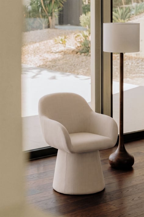 Draaibare beklede fauteuil Erica