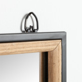Rechthoekige wandspiegel van hout en metaal (130,5x35 cm) Iogus, miniatuur afbeelding 3