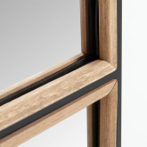 Rechthoekige wandspiegel van hout en metaal (130,5x35 cm) Iogus, miniatuur afbeelding 4