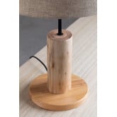 Tafellamp van hout en linnen Ulga, miniatuur afbeelding 4