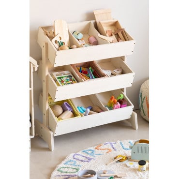 Houten Speelgoed Opbergerkast Yerai Kids Natuurlijk Hout - Sklum