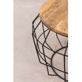 Ronde salontafel van gerecycled hout en staal (Ø72 cm) Koti, miniatuur afbeelding 4