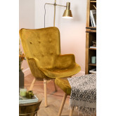 Fluwelen gestoffeerde fauteuil Morris Edition , miniatuur afbeelding 1