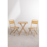 Janti opklapbare tafelset (60x60 cm) & 2 Janti opklapbare tuinstoelen, miniatuur afbeelding 3