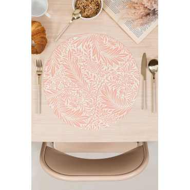 Ronde Vinyl Placemat Jared Roze - Dahlia - Sklum