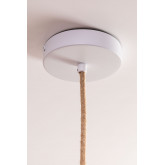 Plafondlamp in fluweel en rotan Xanti, miniatuur afbeelding 4