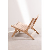 Zaid fauteuil van hout en leer, miniatuur afbeelding 3