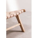 Zaid fauteuil van hout en leer, miniatuur afbeelding 5