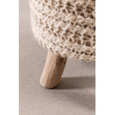 Ronde kruk van wol en hout Jein, miniatuur afbeelding 5