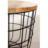 Ronde salontafel van gerecycled hout en staal (Ø62 cm) Ket, miniatuur afbeelding 4