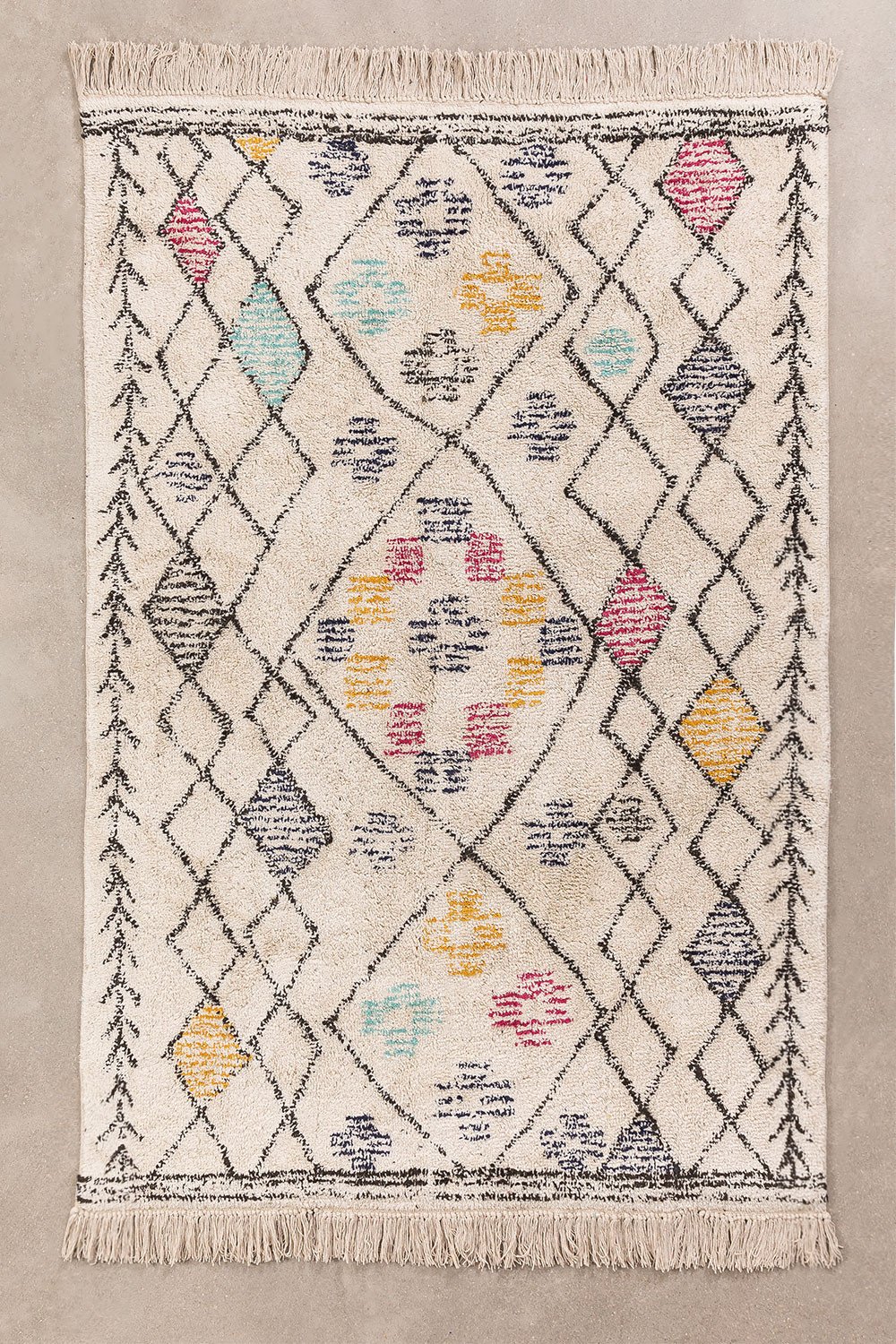 Katoenen vloerkleed (196x120 cm) Jalila, galerij beeld 1