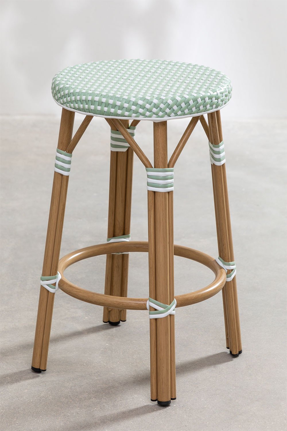 Hoge kunststof rotan tuinkruk (65,5 cm) Alisa Bistro, galerij beeld 1