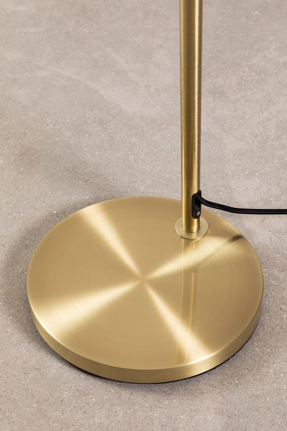 Ambe vloerlamp van metaal en glas, galerij beeld 6