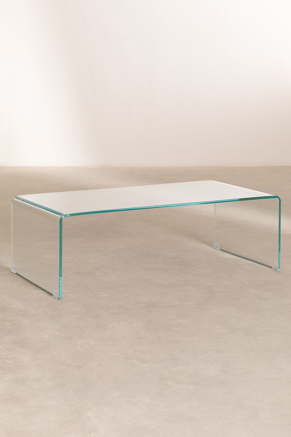 Salontafel transparant glas (100x55 cm) - SKLUM