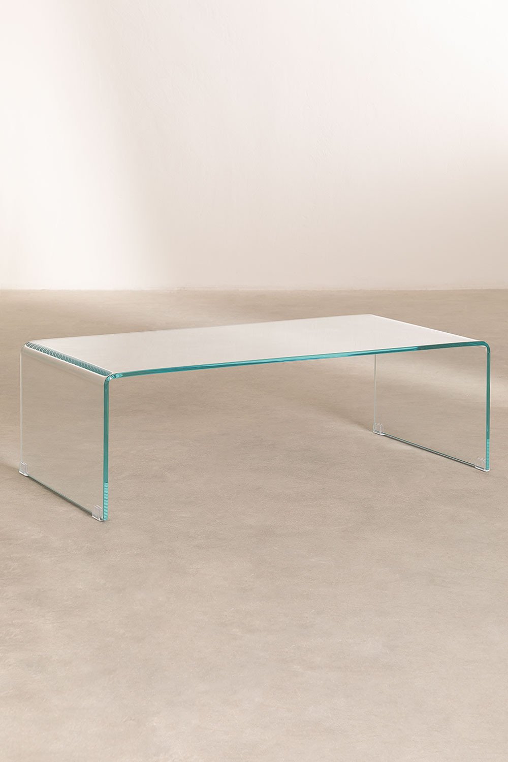 Transparant glazen salontafel (110x55 cm) Cris, galerij beeld 2