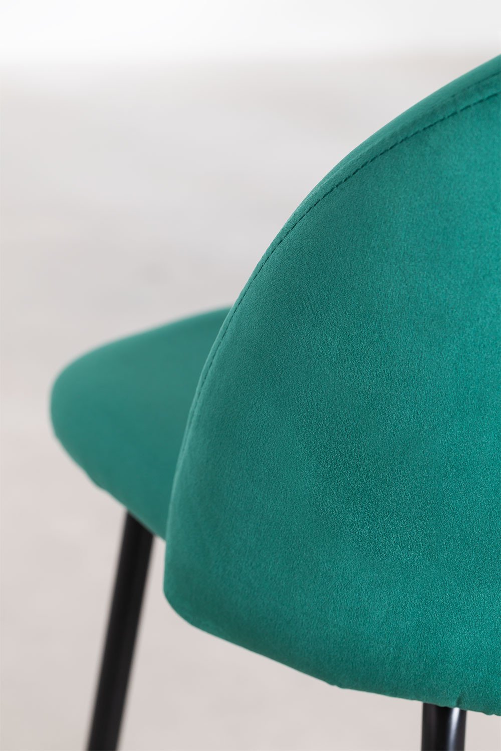 Hoge kruk 75 cm van jungle groen fluweel en zwarte poten Kana Design, galerij beeld 6