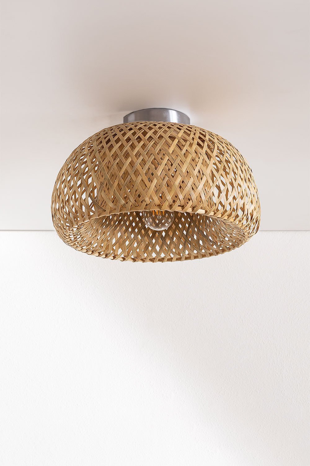 Bamboe plafondlamp Taumper Style, galerij beeld 1
