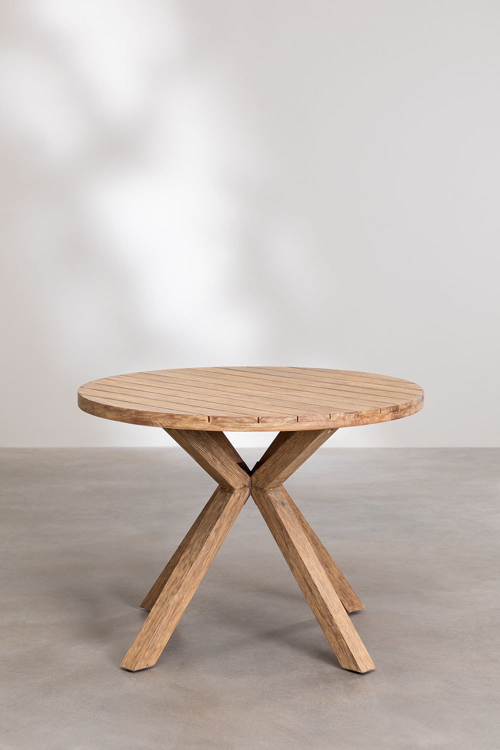 Ronde eettafel Ø120 cm van Naele hout, galerij beeld 3