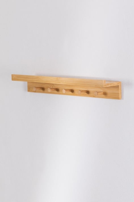 Bamboe Wandkapstok met Plank Dareija