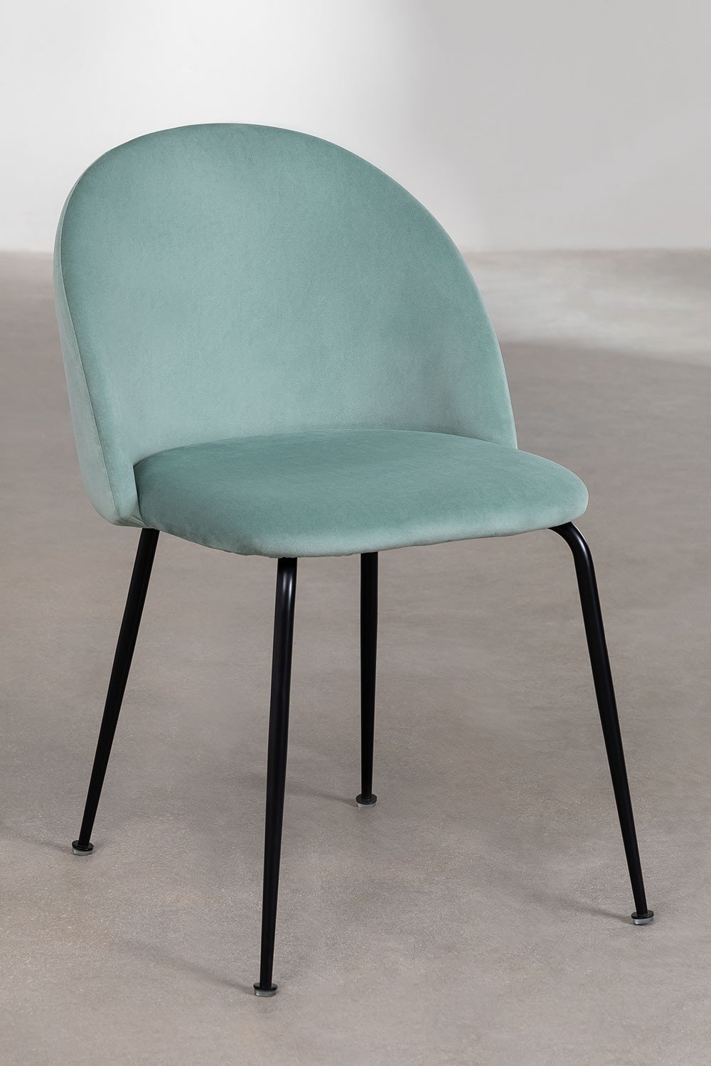 Set van  4 fluwelen eetkamerstoelen Kana Design, galerij beeld 2