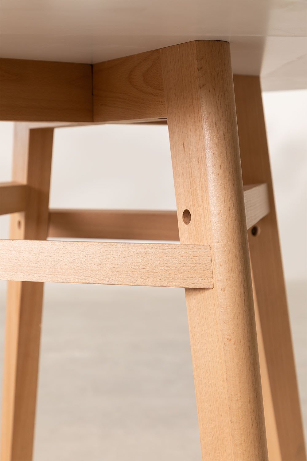 Ronde eettafel Ø80 in beukenhout en MDF Scand Nordic, galerij beeld 5