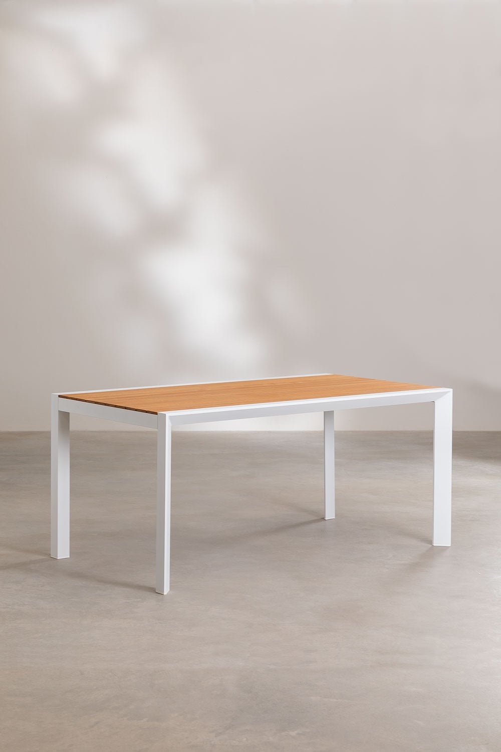 Rechthoekige tafelset 160x90 cm Classic en 6 stapelbare aluminium tuinstoelen Archer, galerij beeld 4